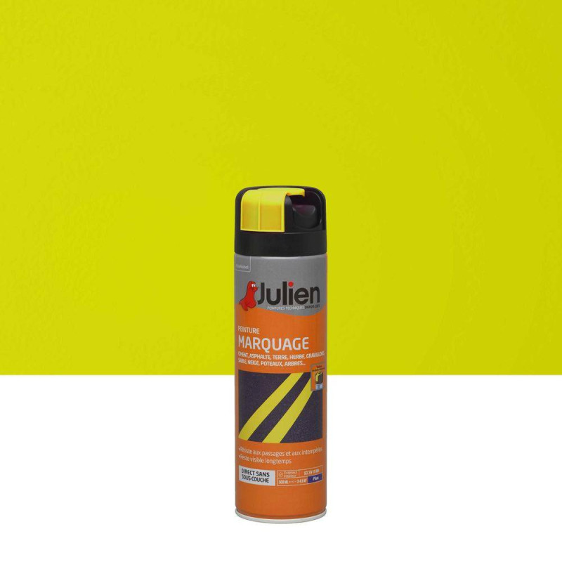 Marqueur Peinture Jaune Fluo 500 ml – 500 ml – Couleur Fluo, Application Facile – Idéal pour Marquage et Signalisation - RIBIMEX