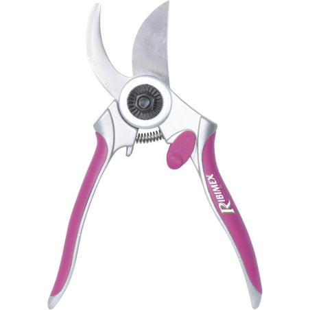 Sécateur 7 po Courbe Fuchsia - 17 cm - Précision et Confort de Utilisation - D-Work
