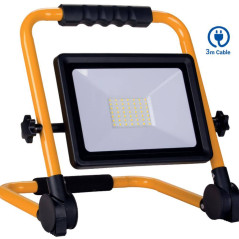 Projecteur LED 30W Portable – 30W – Éclairage Puissant et Pratique – Idéal pour Extérieur - RIBIMEX