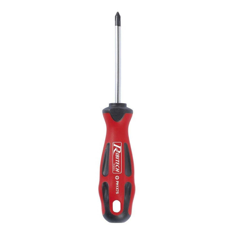 Tournevis Phillips PH1x75 – Cruciforme Aimanté – Précision et Confort d'Utilisation - RIBIMEX