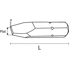 10 Embouts plats 4 mm - Acier - Usage polyvalent - ACTON