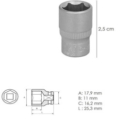1 Clé Hexagonale 4 mm - Inox - D-Work