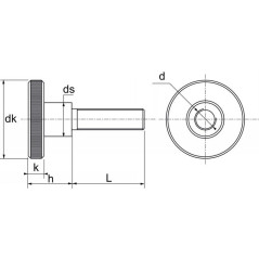 25 Vis moletées 5x6 mm - Inox A1, norme DIN 464 - Résistantes et durables - ACTON