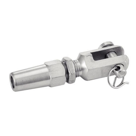 Embout à chape sertissage manuel 8 mm - Inox A4 - Résistant et durable - ACTON