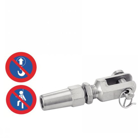Embout à chape sertissage manuel 6 mm - Inox A4 - Résistant et durable - ACTON