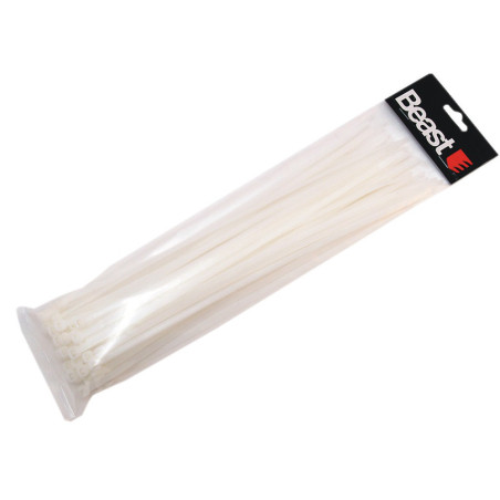 50 white nylon cable ties L. 190 x 4.7 mm - 198190 - Beast