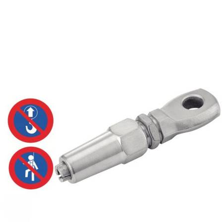 Embout à œil sertissage manuel 4 mm - Inox A4 - Résistant et durable - ACTON