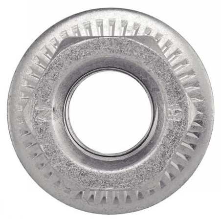 200 Écrous TwoLock M8 - Acier zingué - Anti-desserrage - ACTON