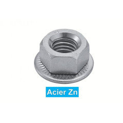 200 Écrous TwoLock M5 - Acier zingué - Sécurisés et résistants - ACTON