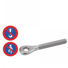 5 Embouts Filetés à Oeil Pas à Droite 5 mm - Inox A4 - D-Work