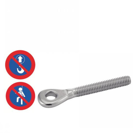 5 Embouts Filetés à Oeil Pas à Droite 8 mm - Inox A4 - D-Work