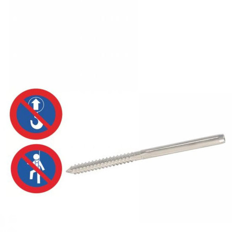 5 Embouts à sertir filetage bois 4 mm - Inox A4 - Résistants et durables - ACTON