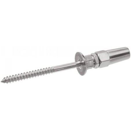1 Terminaison Filetage Bois Sertissage Manuel 4 mm - Inox A4 - D-Work