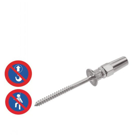 1 Terminaison Filetage Bois Sertissage Manuel 4 mm - Inox A4 - D-Work
