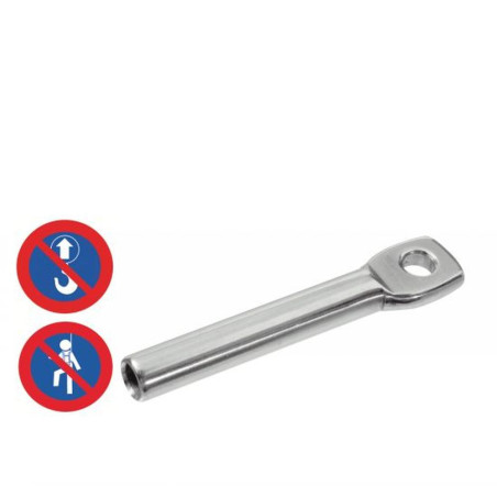 5 Embouts à œil à sertir 6 mm - Inox A4 - Petit modèle - ACTON