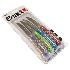 Couteau Color Design 4x Acier Inoxydable - Beast