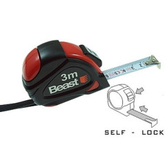 Mètre Ruban Class II 3M x 16MM - Auto-Bloquant - Conforme CE - Beast