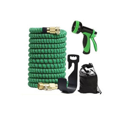 Spirale de Tuyau d’Arrosage 23-30M 1/2-3/4 Expandable 10 Fonctions - Lance Incluse - Or - Beast