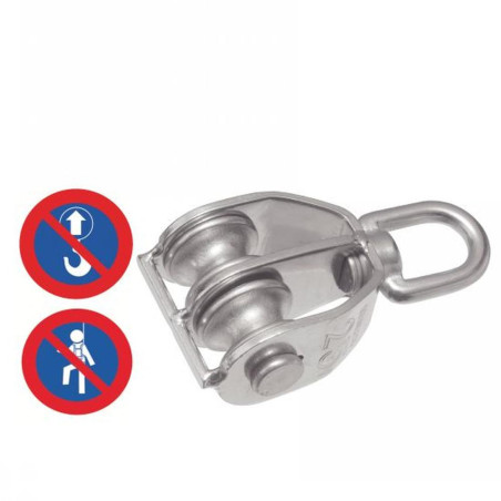 1 Poulie Double 50 mm - Inox A2 - D-Work