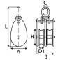 Poulie double 25 mm - Inox A2 - Résistante et durable - ACTON
