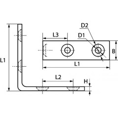 4 Équerres 61 mm - Inox A2 - Résistantes et durables - ACTON
