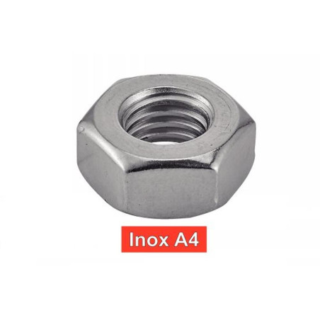 50 Ecrous Hexagonaux M14 mm - DIN 934 - Inox A4 - D-Work