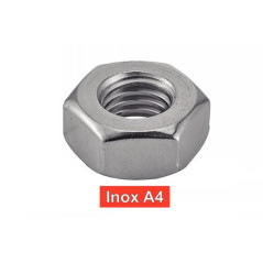 5 Ecrous Hexagonaux M45 mm - DIN 934 - Inox A4 - D-Work