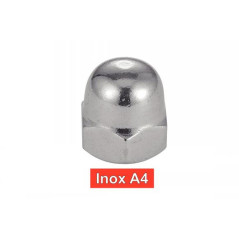 25 Écrous borgnes M20 - Inox A4, norme DIN 1587 - Résistants et anticorrosion - ACTON