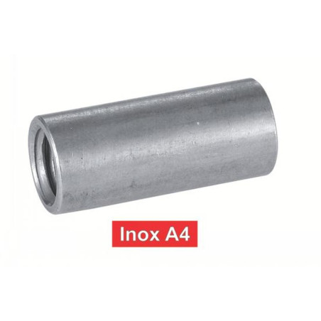 25 Manchons Cylindriques Taraudés 46143 mm - Inox A4 - D-Work
