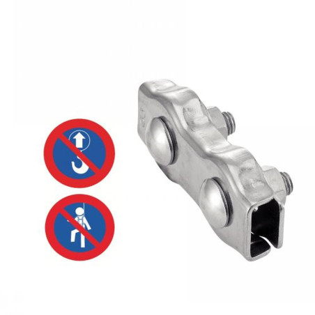 5 Serre-Câbles Plat Double 10 mm - Inox A4 - D-Work