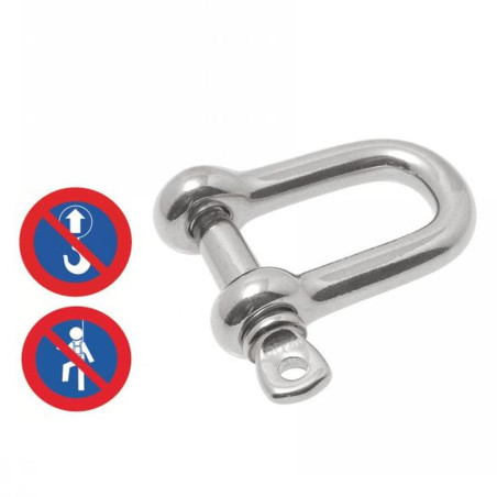 Manille droite forgée 25 mm - Inox A4 - Résistante et durable - ACTON