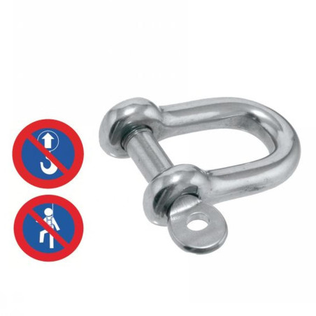 Manille droite forgée 12 mm - Inox A4 - Axe imperdable - ACTON
