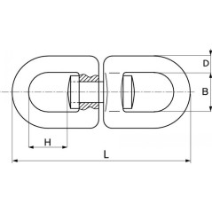 Émerillon à anneaux 16 mm - Inox A4 - Résistant et anticorrosion - ACTON
