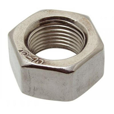 50 Écrous hexagonaux M12 pas fin - Inox A4, norme DIN 934 - ACTON