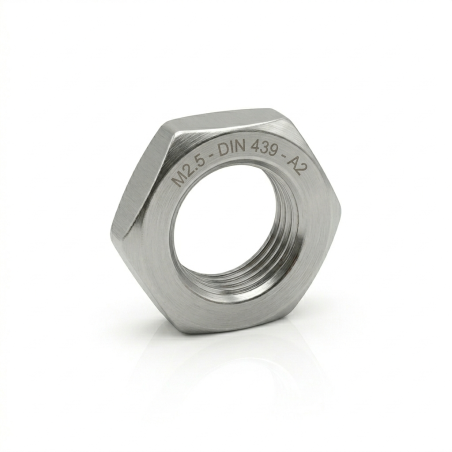 200 Écrous bas hexagonaux M4 - Inox A2, norme DIN 439 - ACTON