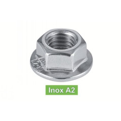 200 Écrous à embase crantée M3 - Inox A2, norme DIN 6923 - Résistants et durables - ACTON