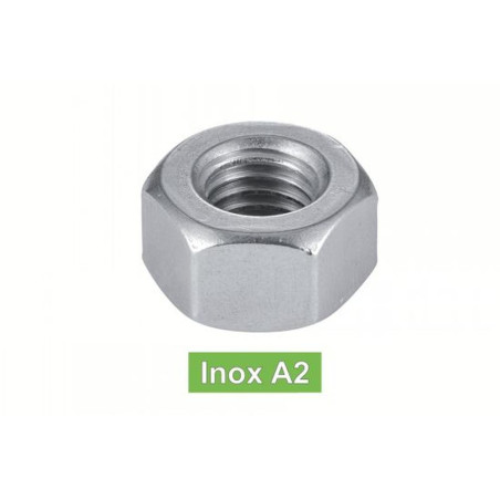 200 Écrous hauts M4 - Inox A2, norme UNI 5587 - Résistants et durables - ACTON
