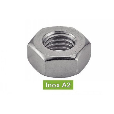 200 Ecrous Hexagonaux M8 mm - ISO 4032 - Inox A2 - D-Work