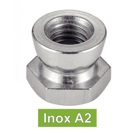 100 Écrous inviolables autocassants M8 - Inox A2 - Sécurité renforcée - ACTON