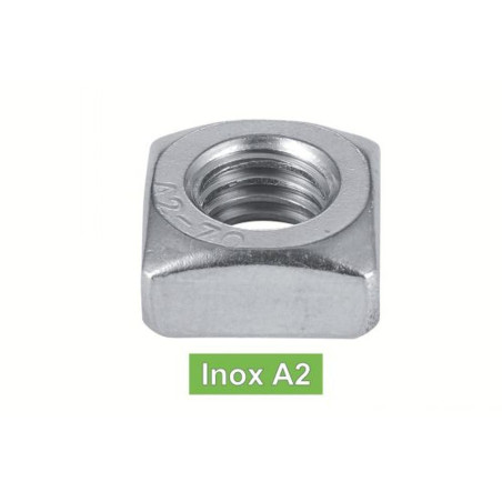 200 Écrous bas carrés M3 - Inox A2, norme DIN 562 - Résistants et durables - ACTON