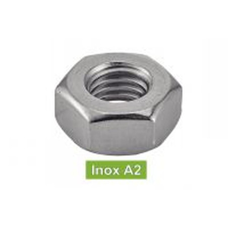 100 Ecrous Hexagonaux Pas à Gauche M5 mm - DIN 934 - Inox A2 - D-Work
