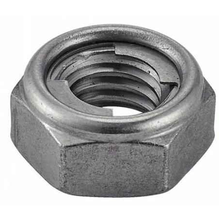 100 Ecrous Hexagonaux Indésserrables avec Bague Métal M4 mm - Inox A2 - D-Work
