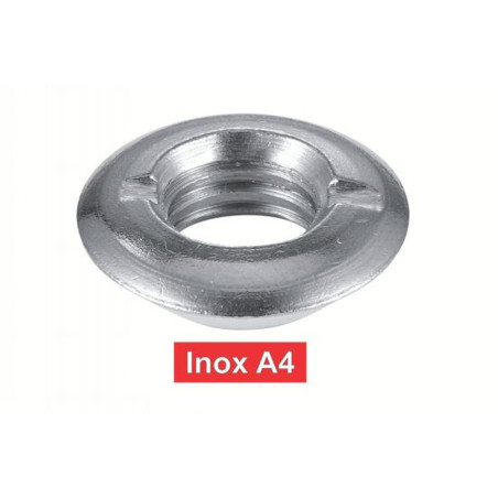 100 Ecrous Fraises Bombes M5 mm - Inox A4 - D-Work