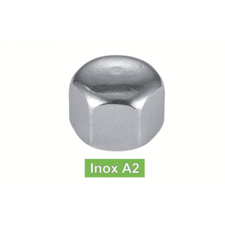 200 Ecrous Borgnes Hexagonaux Bas M5 mm - DIN 917 - Inox A2 - D-Work