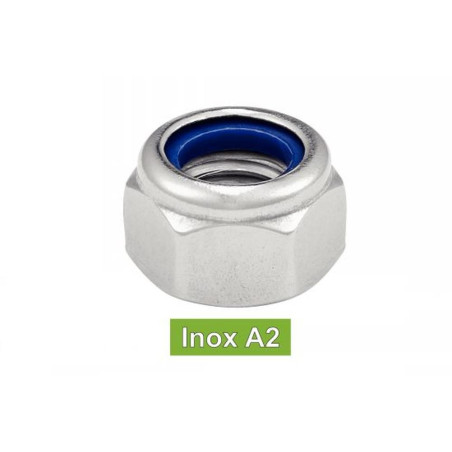 200 Écrous hauts hexagonaux indesserrables M8 - Inox A2, DIN 982 - Sécurité et résistance - ACTON