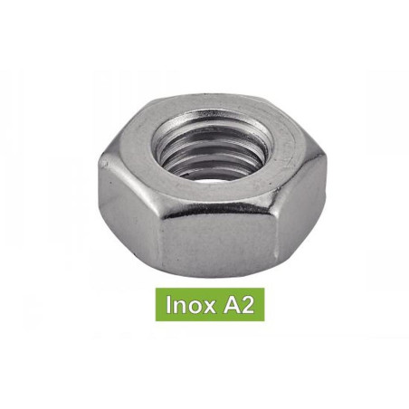 5 Ecrous Hexagonaux M45 mm - DIN 934 - Inox A2 - D-Work