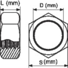 10 Écrous hexagonaux M36 - Inox A2, norme DIN 934 - Résistants et durables - ACTON