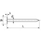 Pointe tête plate 2,7x70 mm - Inox A2 - Résistante et durable - ACTON