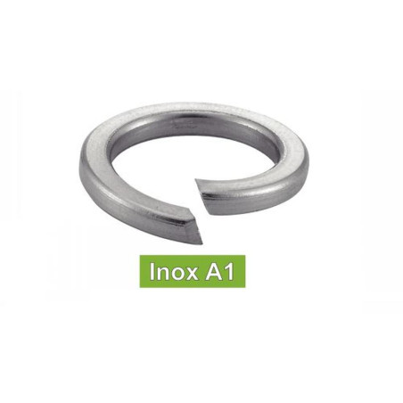 100 Rondelles élastiques section carrée 10 mm - Inox A1, norme DIN 7980 - ACTON
