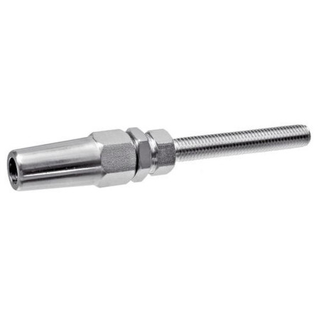 1 Terminaison Filetée Sertissage Manuel Pas à Droite M8 mm - Inox A4 - D-Work